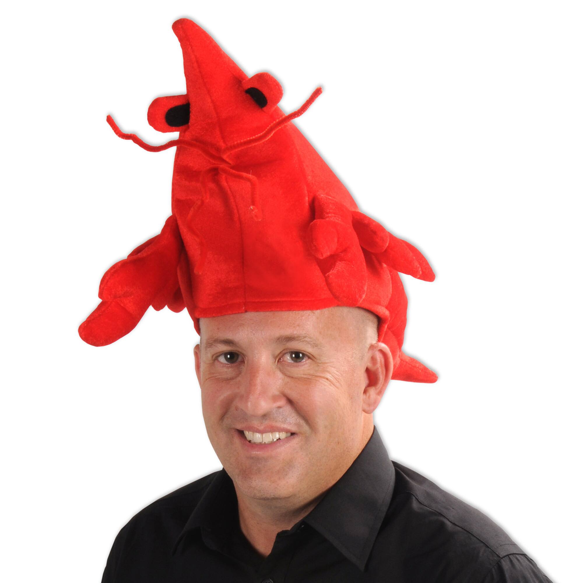 Beistle Red Plush Crawfish Hat